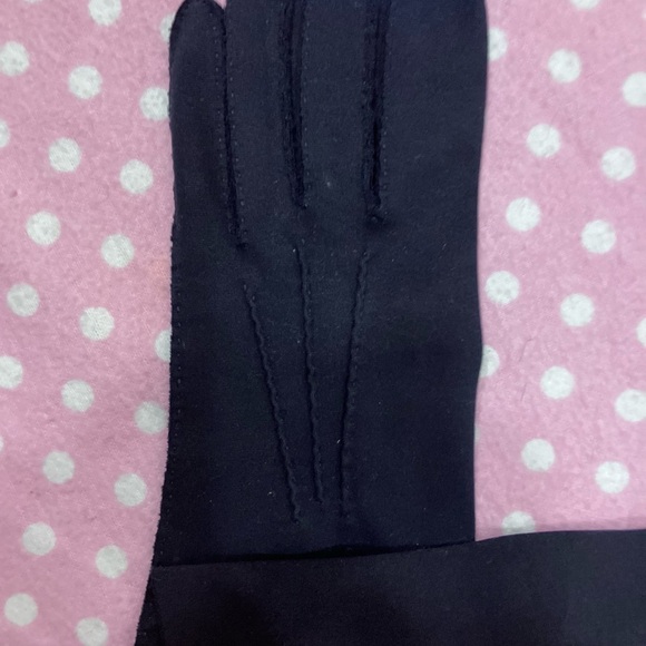 Vintage Navy Blue Cotton Gloves 7 - Picture 9 of 11